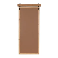 Natural Wood Frame Black Metal Window Mirror-Kirkland's Home Store
