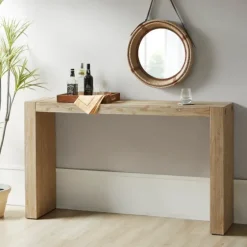 Natural Wood Frame Console Table-Kirkland's Home New