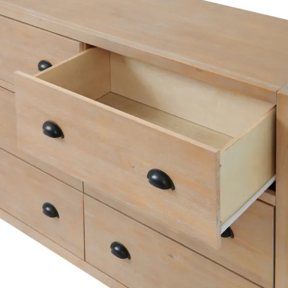 Natural Wood Grain 6-Drawer Dresser-Kirkland's Home Sale