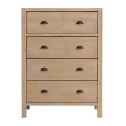 Natural Wood Grain 5-Drawer Storage Chest-Kirkland's Home Shop