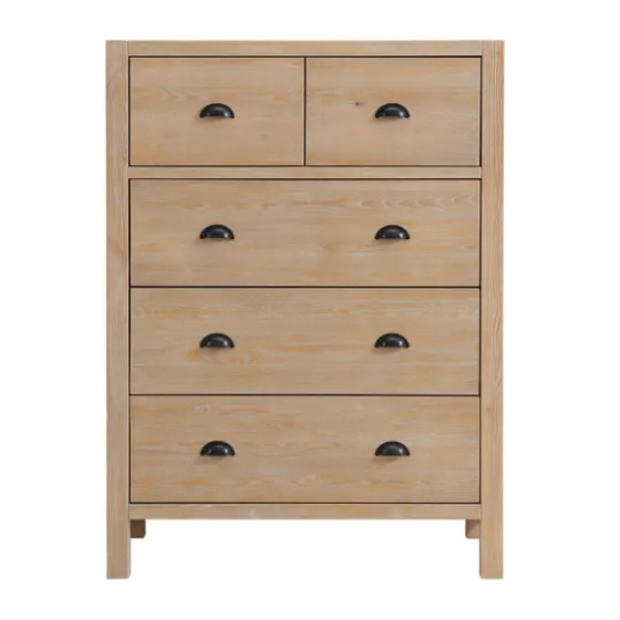 Natural Wood Grain 5-Drawer Storage Chest-Kirkland's Home Shop