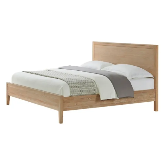 Natural Wood Grain Panel King Bed-Kirkland's Home Shop