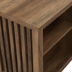 Natural Wood Led Fireplace Media Cabinet-Kirkland's Home Store