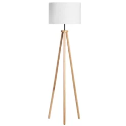 Natural Wood Modern Tripod Floor Lamp-Kirkland's Home Outlet