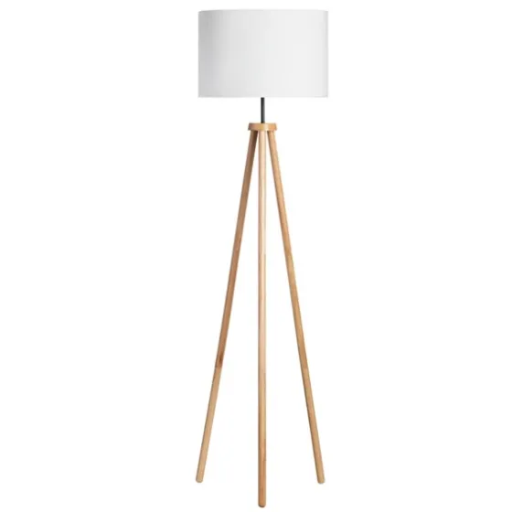 Natural Wood Modern Tripod Floor Lamp-Kirkland's Home Outlet