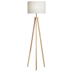 Natural Wood Modern Tripod Floor Lamp-Kirkland's Home Outlet