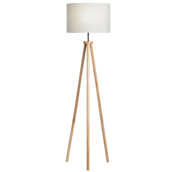 Natural Wood Modern Tripod Floor Lamp-Kirkland's Home Outlet