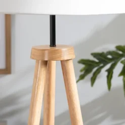 Natural Wood Modern Tripod Floor Lamp-Kirkland's Home Outlet