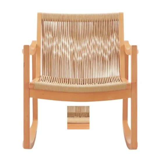 Natural Wood Modern Woven Rocking Chair-Kirkland's Home Flash Sale