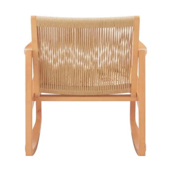 Natural Wood Modern Woven Rocking Chair-Kirkland's Home Flash Sale
