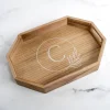 Natural Wood Monogram C Decorative Tray-Kirkland's Home Sale