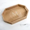 Natural Wood Monogram M Decorative Tray-Kirkland's Home Flash Sale