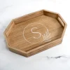Natural Wood Monogram S Decorative Tray-Kirkland's Home Clearance