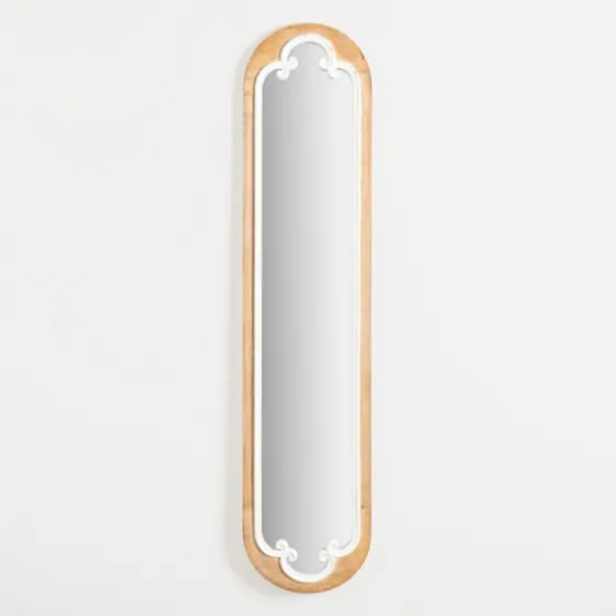 Natural Wood Oval Scrollwork Wall Mirror-Kirkland's Home Discount