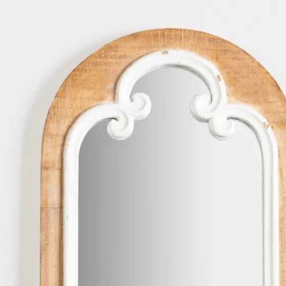 Natural Wood Oval Scrollwork Wall Mirror-Kirkland's Home Discount