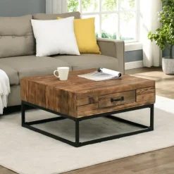 Natural Wood Plank Top Coffee Table-Kirkland's Home New