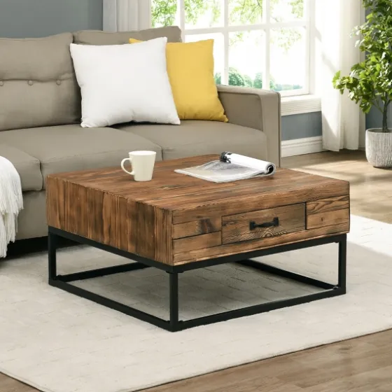 Natural Wood Plank Top Coffee Table-Kirkland's Home New