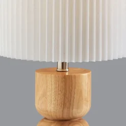 Natural Wood Pleated Shade Table Lamp-Kirkland's Home Cheap