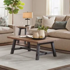 Natural Wood Sawhorse Coffee Table, 48X32 In.-Kirkland's Home Cheap