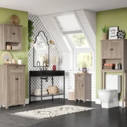 Natural Wood Single Door Cabinet-Kirkland's Home New