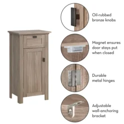 Natural Wood Single Door Cabinet-Kirkland's Home New