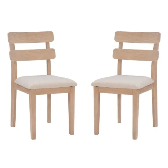 Natural Wood Slatted Back Dining Chairs, Set Of 2-Kirkland's Home Sale