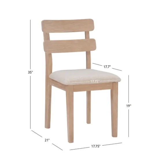 Natural Wood Slatted Back Dining Chairs, Set Of 2-Kirkland's Home Sale