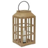 Natural Wood Windowpane Lantern, 22 In.-Kirkland's Home Shop