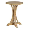 Natural Wooden Arched Base Round Top Accent Table-Kirkland's Home Discount