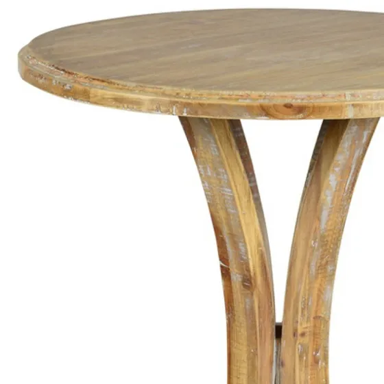 Natural Wooden Arched Base Round Top Accent Table-Kirkland's Home Discount