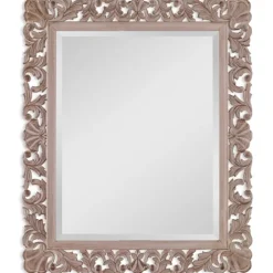 Natural Wooden Beveled Wall Mirror-Kirkland's Home New