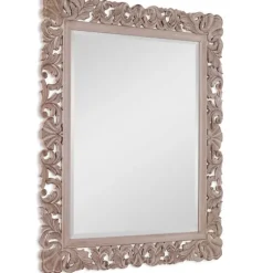 Natural Wooden Beveled Wall Mirror-Kirkland's Home New