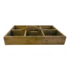 Natural Wooden Compartment Caddy With Handle-Kirkland's Home Best
