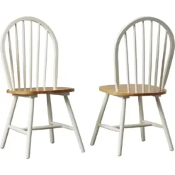 Natural Wooden Dining Chairs, Set Of 2-Kirkland's Home Fashion