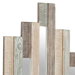 Natural Wooden Planks Mirrored Wall Plaque-Kirkland's Home Store