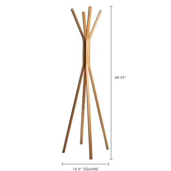Natural Wooden Tripod Leg Coat Rack-Kirkland's Home Clearance