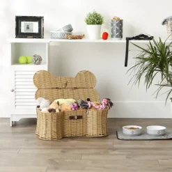 Natural Woven Bone Shaped Basket, 21 In.-Kirkland's Home Best