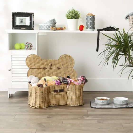 Natural Woven Bone Shaped Basket, 21 In.-Kirkland's Home Best