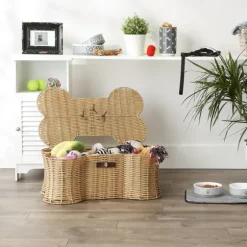 Natural Woven Bone Shaped Basket, 24 In.-Kirkland's Home Discount