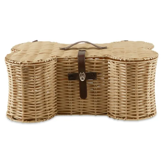 Natural Woven Bone Shaped Basket, 17 In.-Kirkland's Home Sale