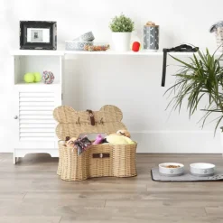 Natural Woven Bone Shaped Basket, 17 In.-Kirkland's Home Sale