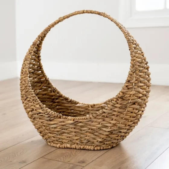 Natural Woven Half Moon Basket-Kirkland's Home Outlet