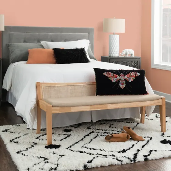 Natural Woven Rat Back Minimalist Bench-Kirkland's Home Cheap