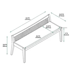Natural Woven Rat Back Minimalist Bench-Kirkland's Home Cheap
