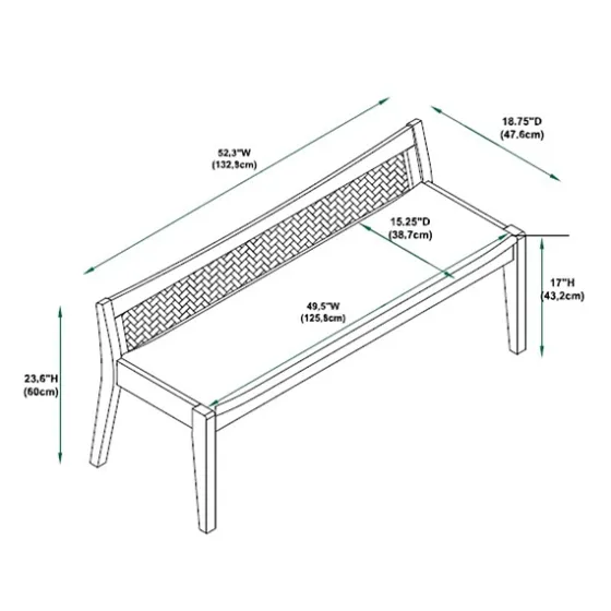 Natural Woven Rat Back Minimalist Bench-Kirkland's Home Cheap