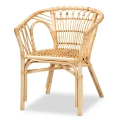 Natural Woven Rat Curved Back Dining Chair-Kirkland's Home Hot