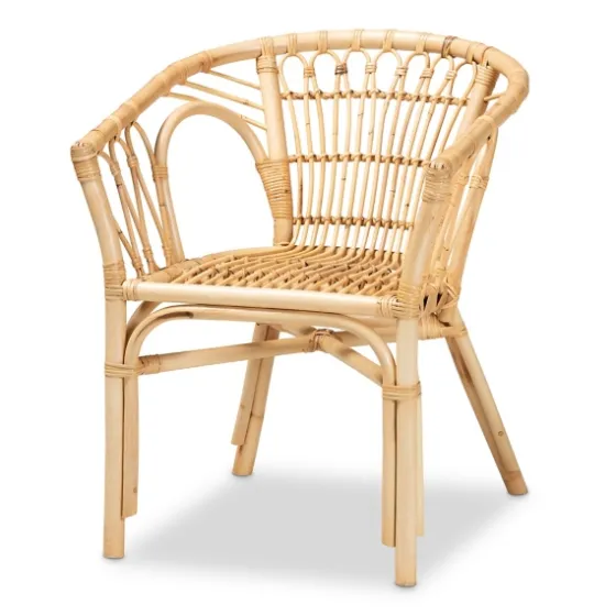 Natural Woven Rat Curved Back Dining Chair-Kirkland's Home Hot