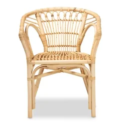 Natural Woven Rat Curved Back Dining Chair-Kirkland's Home Hot