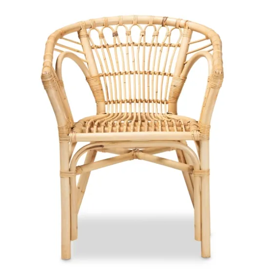 Natural Woven Rat Curved Back Dining Chair-Kirkland's Home Hot