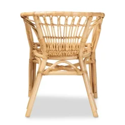 Natural Woven Rat Curved Back Dining Chair-Kirkland's Home Hot